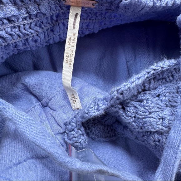 NWT Free People Lovey Maxi Dress Long Crochet Lace Summer Spring Purple Cotton - Picture 6 of 14